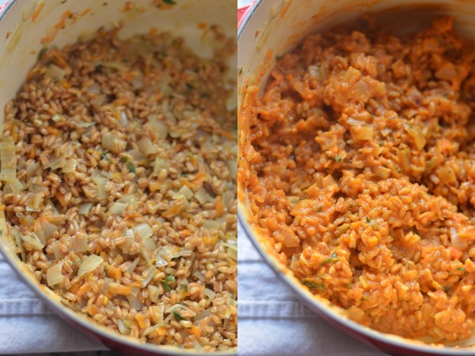 Carrot Farro Risotto | coffeeandquinoa.com