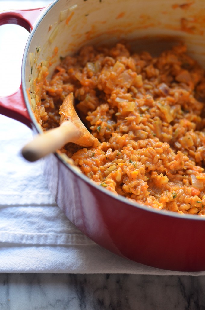 Carrot Farro Risotto | coffeeandquinoa.com