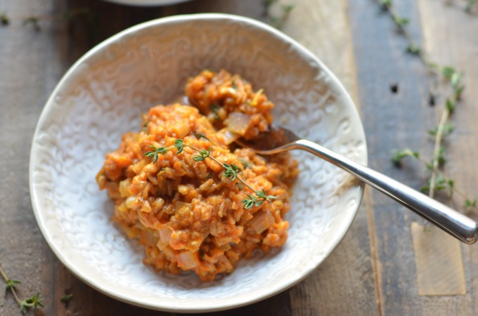 Carrot Farro Risotto | coffeeandquinoa.com