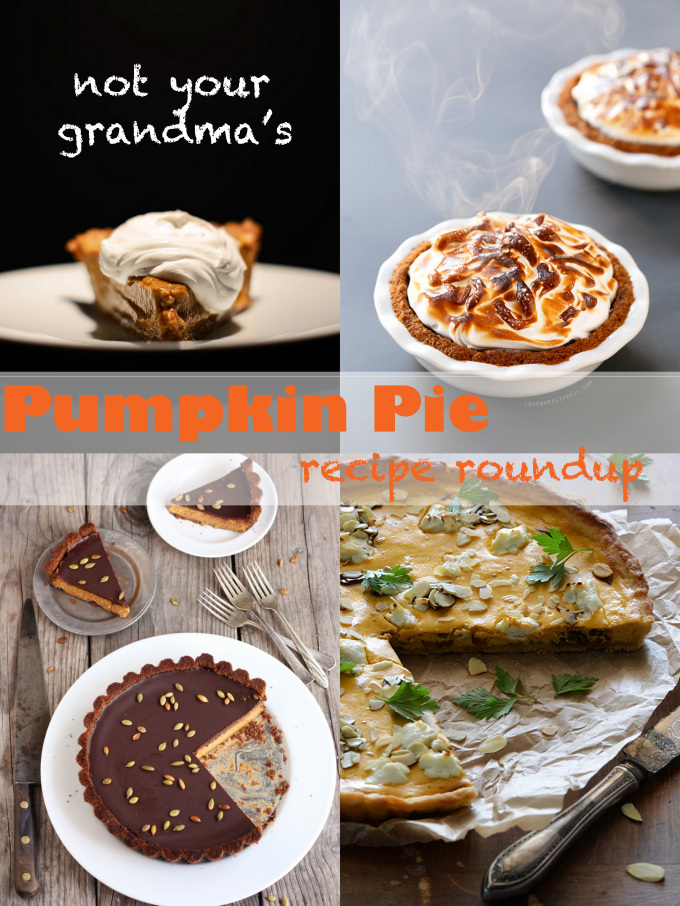 Not Your Grandma's Pumpkin Pie Recipe Roundup | coffeeandquinoa.com