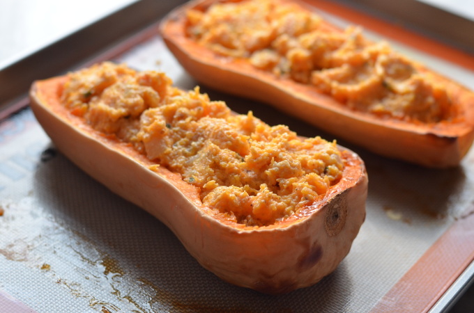 Twice-Baked Butternut Squash with Ricotta and Sage | coffeeandquinoa.com