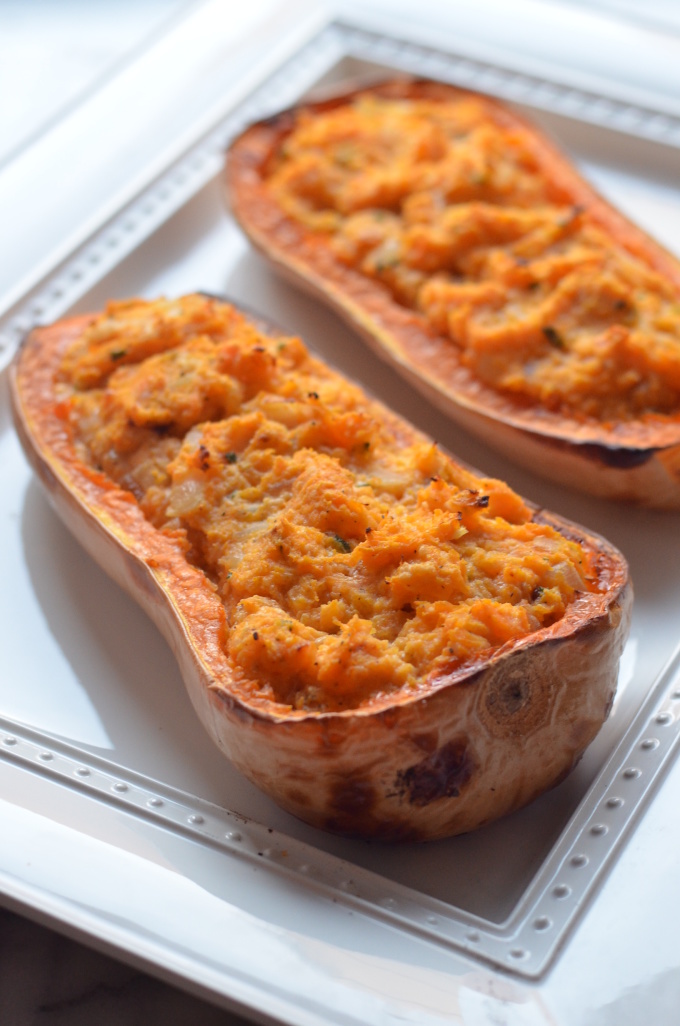 Twice-Baked Butternut Squash with Ricotta and Sage | coffeeandquinoa.com