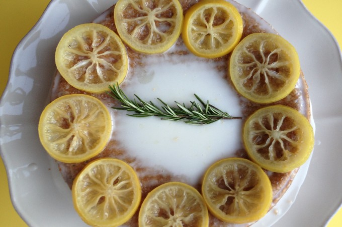 lemon rosemary olive oil cake from coffee & quinoa