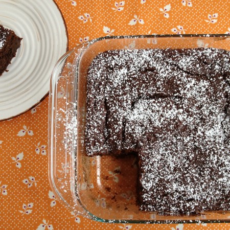 fudgy chocolate pumpkin cake from coffee and quinoa