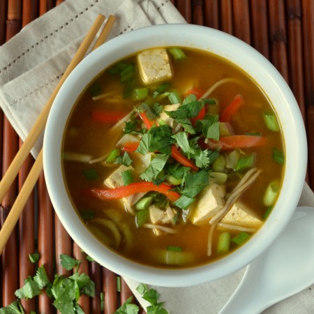 Asian Noodle Soup to Cure a Cold (Vegan) |coffeeandquinoa.com
