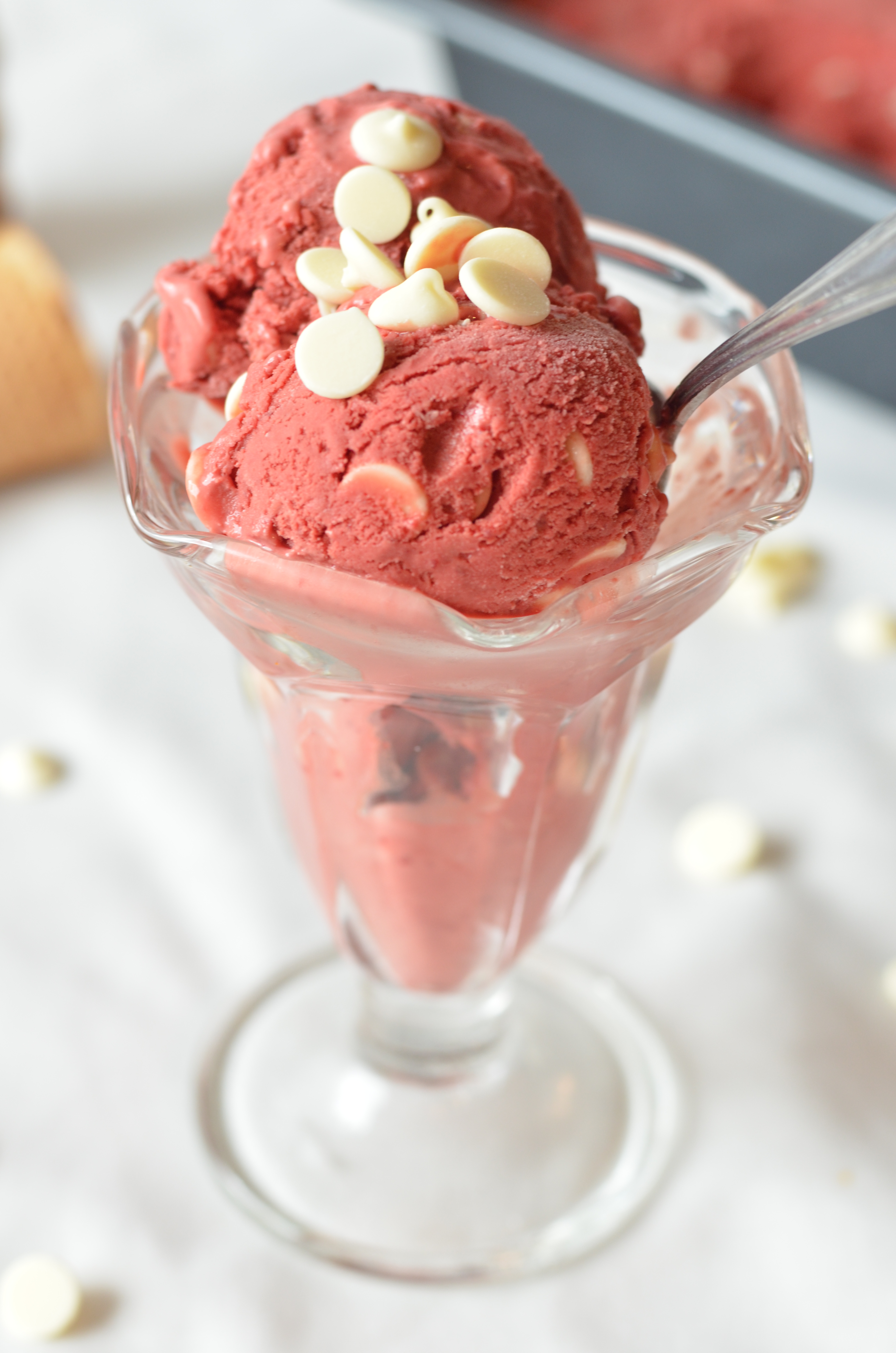 Red Beet and White Chocolate Chip Ice Cream