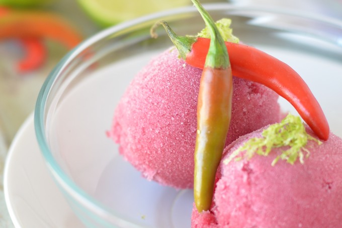 Pomegranate Chili Sorbet