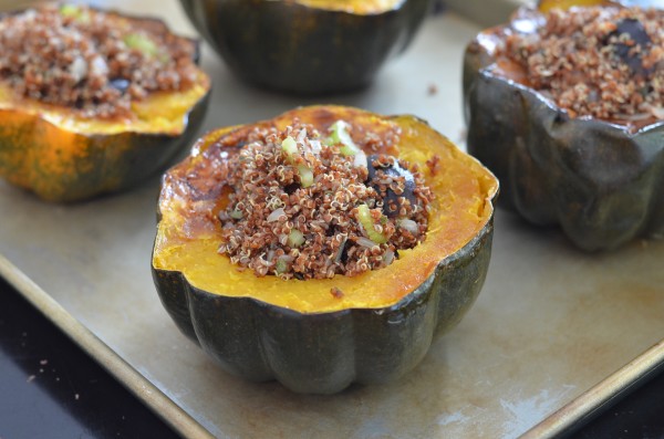 Quinoa-Stuffed Acorn Squash with Figs and Sage