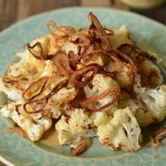 Roasted Cauliflower with Yellow Curry Sauce