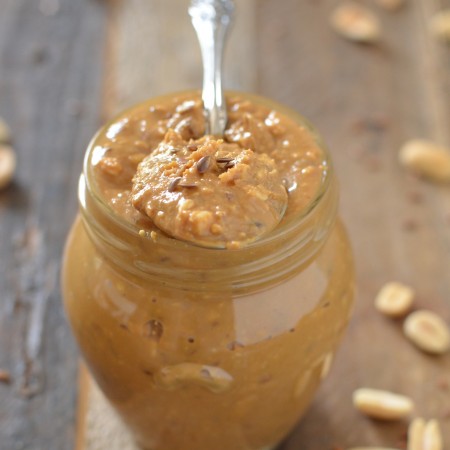 Crunchy Flaxseed Peanut Butter