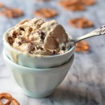 Chocolate Pretzel Peanut Butter Ice Cream (Vegan) |coffeeandquinoa.com