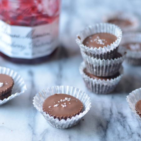 Milk Chocolate Peanut Butter & Jelly Cups | coffeeandquinoa.com