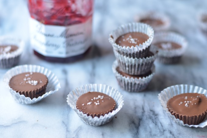 Milk Chocolate Peanut Butter & Jelly Cups | coffeeandquinoa.com