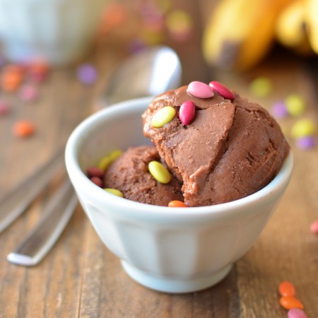 Chocolate SunButter Banana Ice Cream