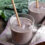 Blueberry Kale Stem Smoothie | coffeeandquinoa.com